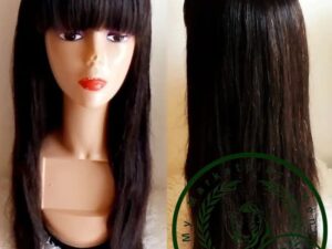 Human Hair straight Fringe wig 22"inches