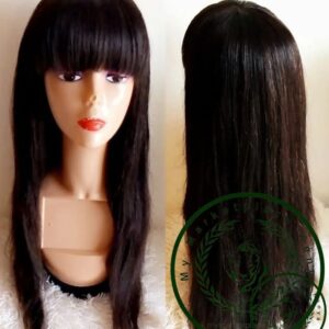 Human Hair straight Fringe wig 22"inches
