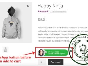 Change whatsapp button to your number