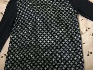 Navy blue printed blouse