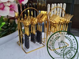 ceramic spoons, forks