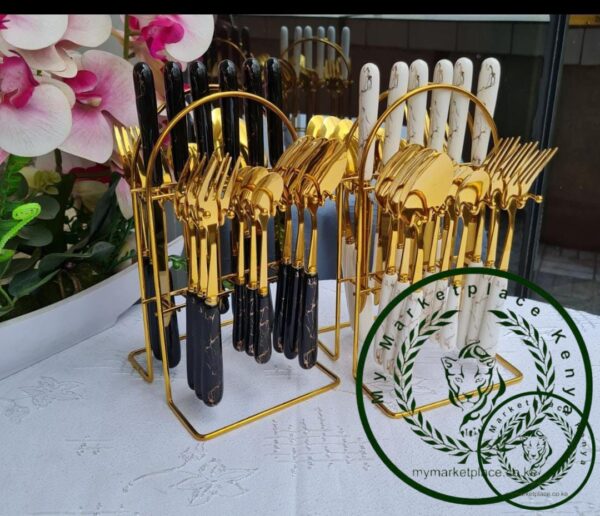 ceramic spoons, forks