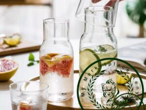 Bedside night water bottle with Glass