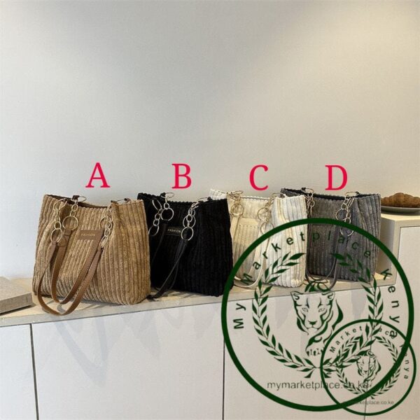 Suede detailed ladies shoulder tote bags