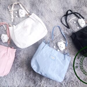 Cute fashion pearl handbag with cloud bagcharm