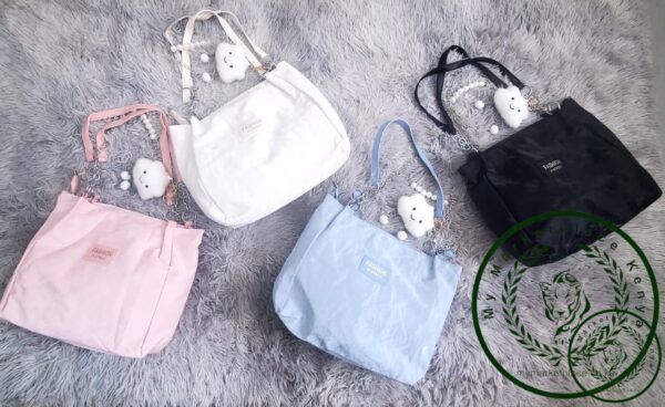 Cute fashion pearl handbag with cloud bagcharm