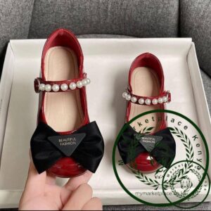 Wetlook Bowtie doll shoes