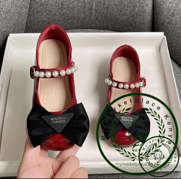 Wetlook Bowtie doll shoes