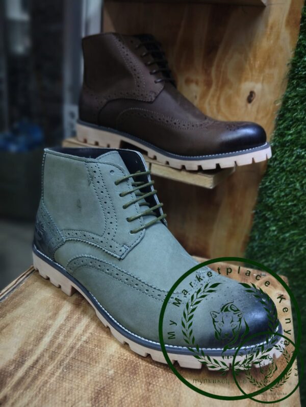 Leather boots
