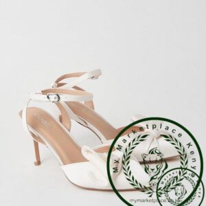 Tasha Satin Ruffled Bow Pointed Stiletto Court Shoes