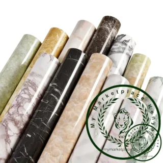 Marble Vinyl Film DIY Self Adhesive Wallpaper Bathroom Kitchen Cupboard Countertops Contact Paper PVC Waterproof Wall Stickers