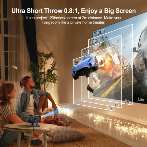 Salange HA109 Mini Projector Android11 WiFi6 BT5.0 280 ANSI 720P Smart Home Theater tv Smartphone for 1080P 4K Video Home Cinema - Image 3