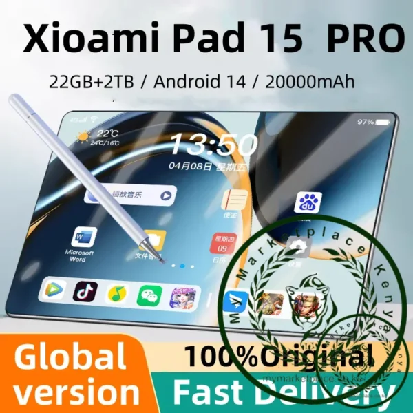 2025 Original XioaMi Pad 15 Pro Tablet Android14 Snapdragon888 11Inch HD 22GB+2TB 20000mAh 5G Dual SIM Bluetooth WiFi GPS Tables