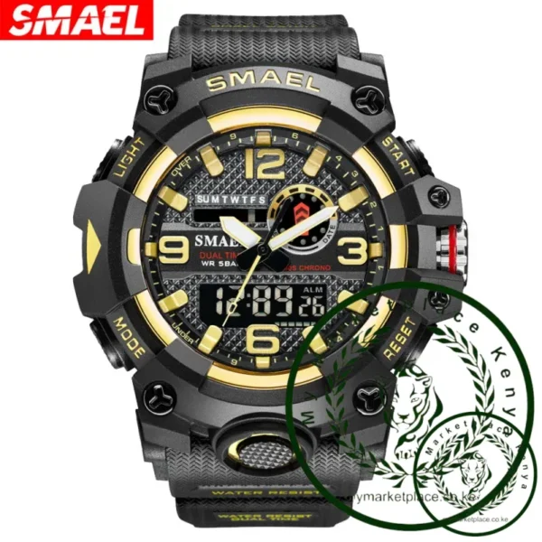 SMAELSmael Waterproof Trendy Fashion Electronic Watch for Men Students Alarm Clock Luminous Multifunctional Electronic Watch - Image 5