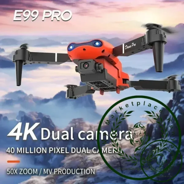 E99Pro RC Drone 4K Professinal With 1080P Wide Angle HD Camera Foldable Helicopter WIFI FPV Height Hold Gift Toy - Image 5