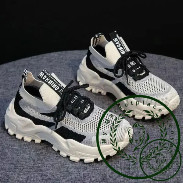 2025 Sneakers Women Platform Flat Shoes Woman Shoes Green Casual Trainers Ladies Chunky Sneakers Women Shoes - Image 5