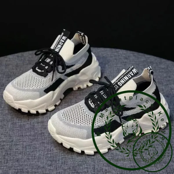 2025 Sneakers Women Platform Flat Shoes Woman Shoes Green Casual Trainers Ladies Chunky Sneakers Women Shoes - Image 2