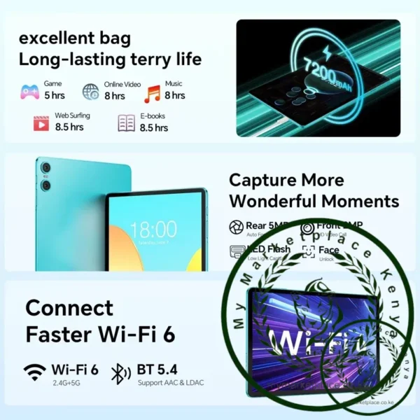 Teclast P30 Android 14 Tablet 10.1 inch IPS A523 Octa-core Max 10GB RAM 64GB ROM Tablets PC 3.5mm Jack TÜV Rheinland Certified - Image 3