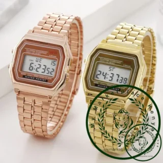New Women Men Unisex Watch Gold Black Vintage LED Digital Sports Military Wristwatches LED Electronic Digital Present Gift Male
