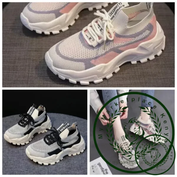 2025 Sneakers Women Platform Flat Shoes Woman Shoes Green Casual Trainers Ladies Chunky Sneakers Women Shoes - Image 3