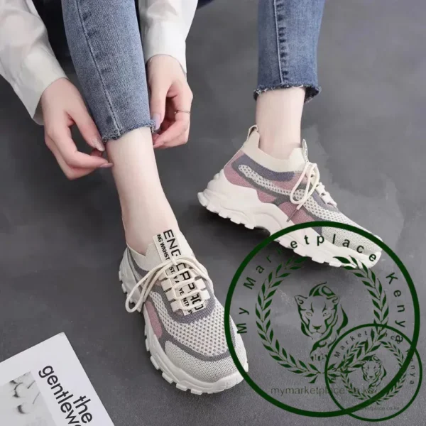 2025 Sneakers Women Platform Flat Shoes Woman Shoes Green Casual Trainers Ladies Chunky Sneakers Women Shoes - Image 4