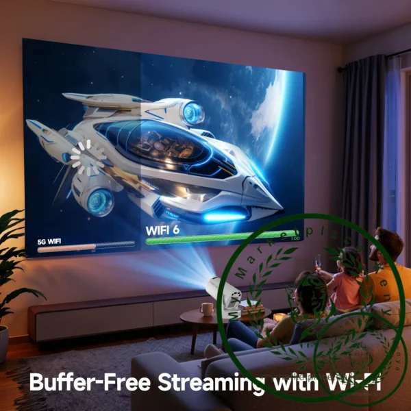 Magcubic 4K Android 11 Portable Projector 8000 Lumens WiFi 6 BT5.4 Outdoor Theater 5W HiFi Speaker 720P HD Supported HY300 Pro+ - Image 4