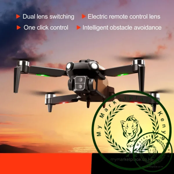 RC Drone 4K Dual Camera 4 Sided Obstacle Avoidance Optical Positioning WiFi Remote Control Quadcopter RC Drone - Image 3
