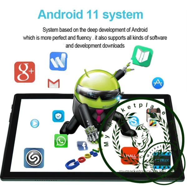 New P37 Global Version 10.1 Inch Tablets Octa Core Android 11, 4GB+64GB, 5000mAh, 3G Dual SIM WiFi Tablet PC add Protective Case - Image 3