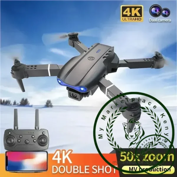 E99Pro RC Drone 4K Professinal With 1080P Wide Angle HD Camera Foldable Helicopter WIFI FPV Height Hold Gift Toy