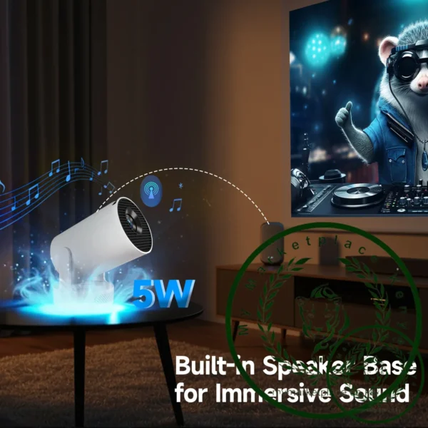 Magcubic 4K Android 11 Portable Projector 8000 Lumens WiFi 6 BT5.4 Outdoor Theater 5W HiFi Speaker 720P HD Supported HY300 Pro+ - Image 5