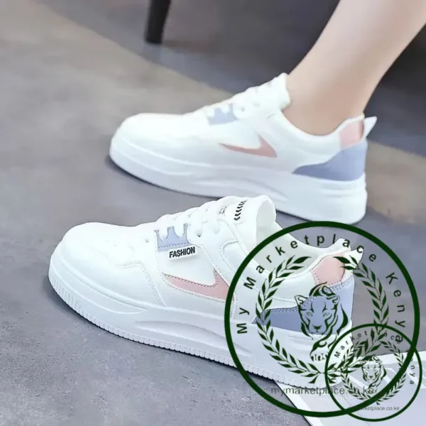 Board shoes women's sports thick sole versatile Korean version ins trendy anti slip student white shoes women