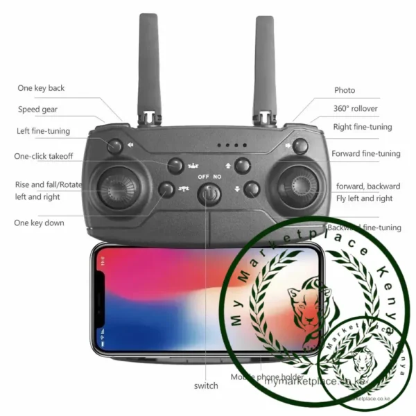 E88 Drone HD Dual Camera WIFI Connection Aerial Photography Drone Height Quadcopter Christmas Halloween Gift - Image 5