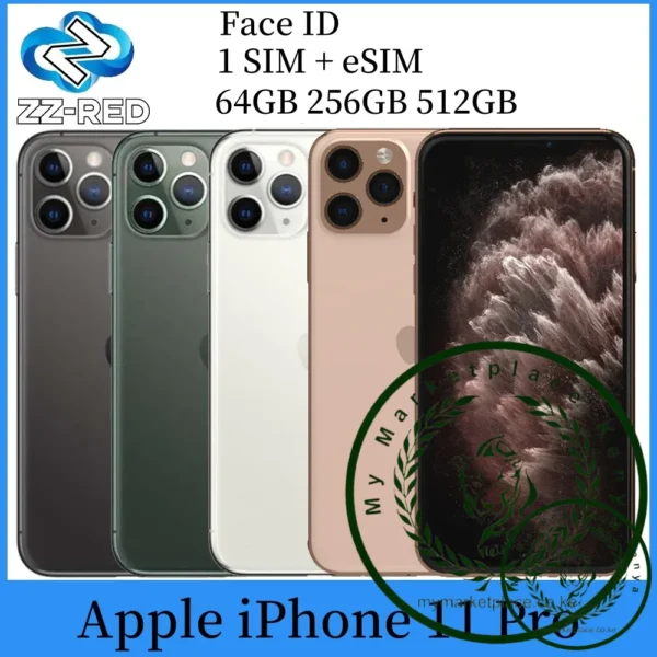 Apple iPhone 11 Pro 64GB 256GB ROM Original 5.8" Super Retina A13 IOS iPhone 11Pro Face ID Unlocked 4G LTE Mobile phone