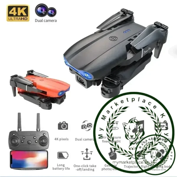 E99Pro RC Drone 4K Professinal With 1080P Wide Angle HD Camera Foldable Helicopter WIFI FPV Height Hold Gift Toy - Image 4