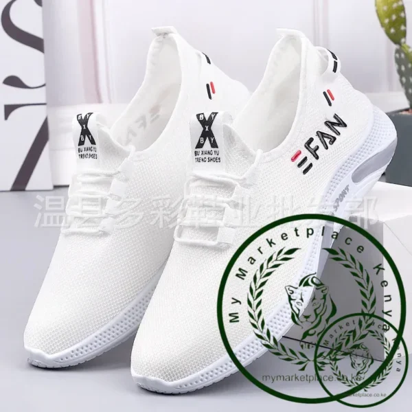 Spring White Casual Shoes Breathable Non-slip Walking Sneakers Men Shoes Outdoor 2024 Comfortable Fashion Lace Up Running Shoes