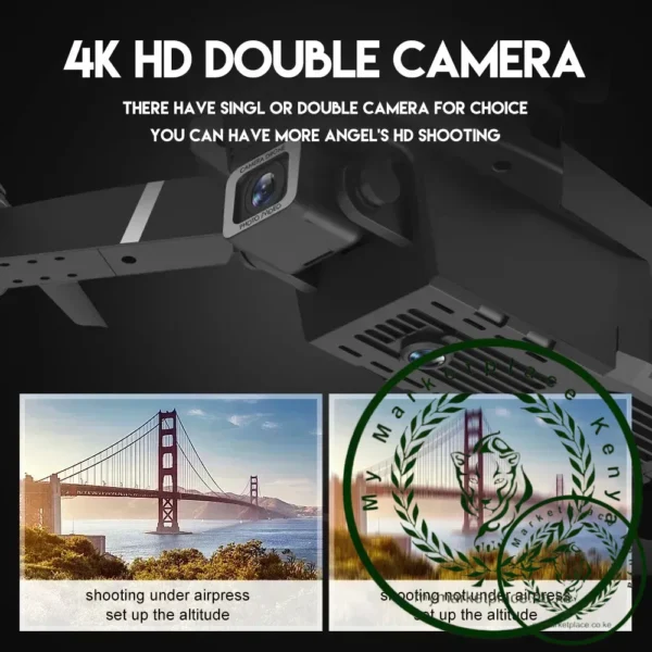 Professional Drone E88 4K Wide-Angle HD 1080P Camera WiFi FPV Height Hold Foldable RC Drone Quadrotor Helicopter Children's Toys - Image 3