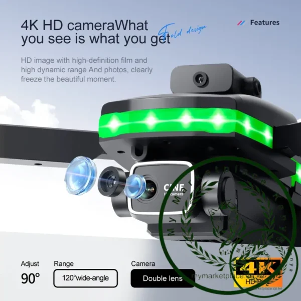 S160 Mini Drone with 4K Dual Camera Professional Video Drone Quadcopter 360 Intelligent Obstacle Avoidance for Kids Gift Drone - Image 3
