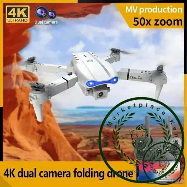 E99Pro RC Drone 4K Professinal With 1080P Wide Angle HD Camera Foldable Helicopter WIFI FPV Height Hold Gift Toy - Image 3