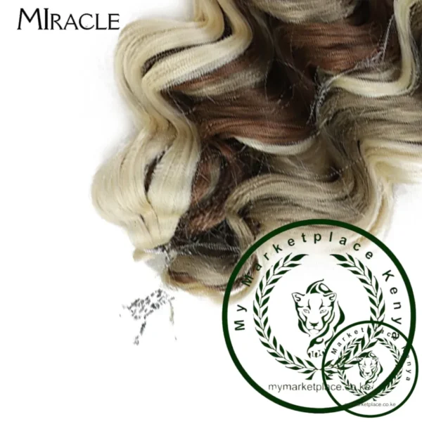 MIRACLE Crochet Hair Extensions 30 Inch 70CM Deep Wave Braiding Hair Bundles Synthetic Crochet Braids Hair Water Wave Fake Hair - Image 3