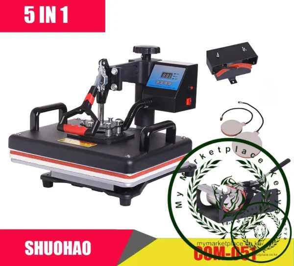 Cheap 30*38CM 5 in 1 Combo Heat Press Printer Sublimation Machine Heat Press Machine for T-shirts Plates/Cap/Mug/Phone Covers et