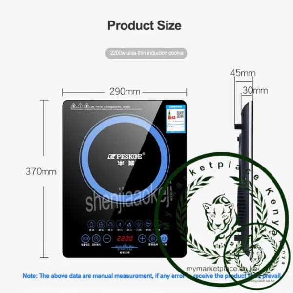 Induction Cooker Home Intelligent Electric Furnace hot pot stove No Radiation Multi-cooker Kitchen Cooking Tool 220V/50HZ 2200w - Image 6