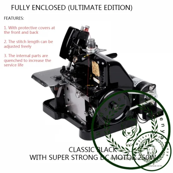 220V/180W/250W Household Sewing Overlocking Machine Small Desktop Electric Overlocking Knitting Machine Garment Processing Tool - Image 2