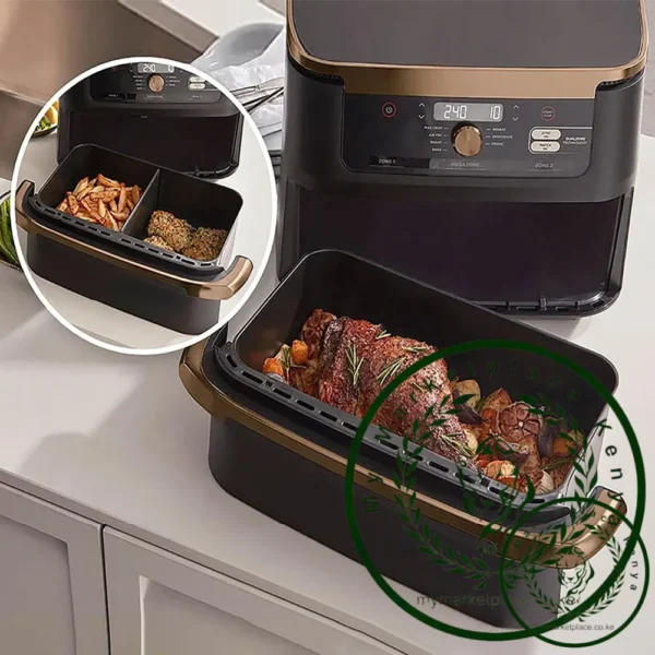 Baking Tray Basket Insert Food Safe Rectangular Air Fryer Silicone Liners Air Fryer Basket Accessories for Ninja Air Fryer AF500 - Image 2