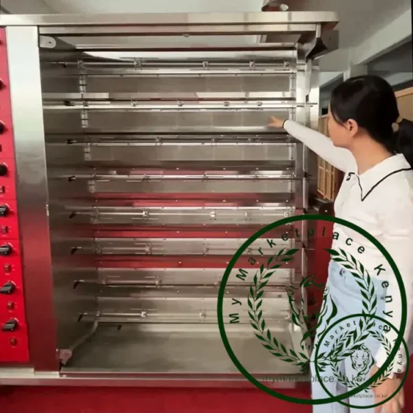 best price vertical double door gas 2 to 8 rods commercial roasted chicken rotisseries machine chicken rotisserie oven - Image 3