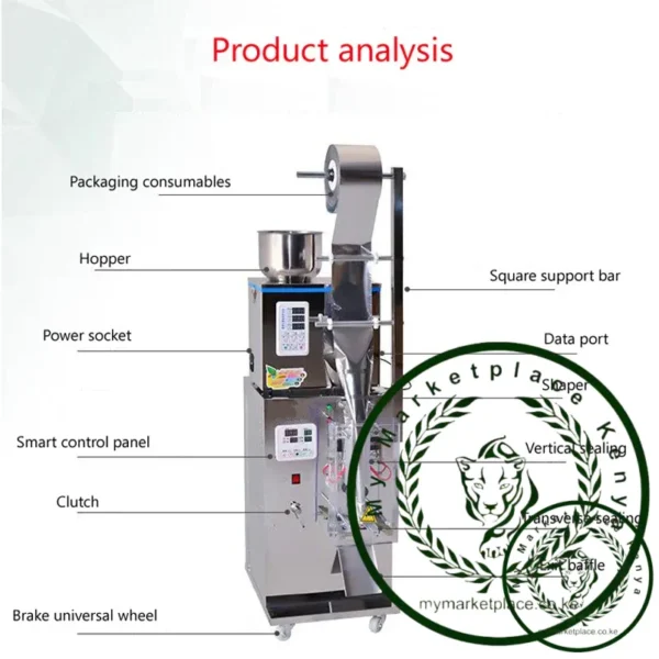 PBOBP Vertical Automatic Packaging Machine, Multifunctional Quantitative Filling Machine For Three Sided Granular Powder Tea - Image 3