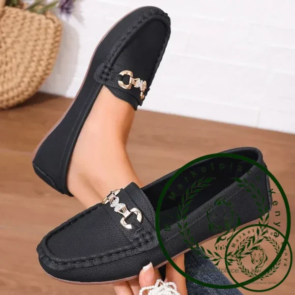 Women's Casual Slip on Mary Jane Shoes 2025 Spring Autumn New Fashion Round Toe Solid Soft Sole Flat Loafers Zapatos De Mujer - Image 6
