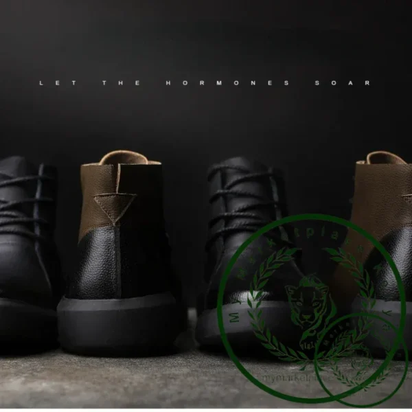 Genuine Leather Men Boots Retro Motorcycle Boots for Men Chelsea Boots Warm Men Ankle Boots Working Casual Boot Zapatos Hombre - Image 5