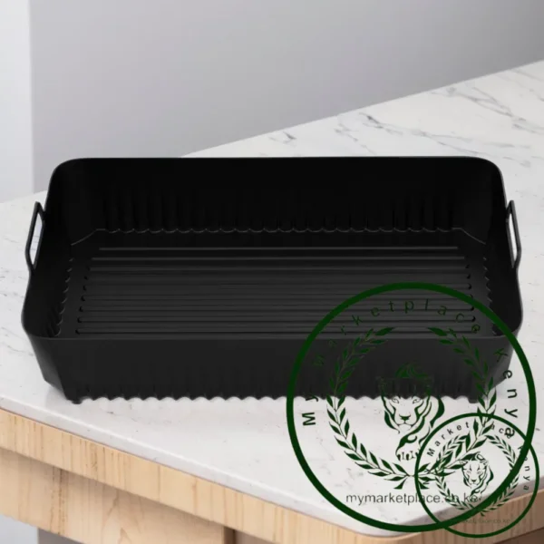 Baking Tray Basket Insert Food Safe Rectangular Air Fryer Silicone Liners Air Fryer Basket Accessories for Ninja Air Fryer AF500 - Image 5