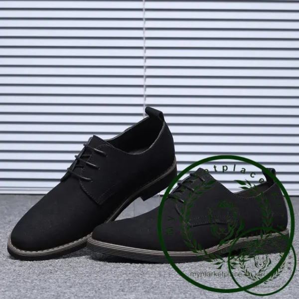 Plus Size 38-48 Men Casual Shoes Men's Suede Shoe Lace Up Blue Oxford Shoes for Men Flats Luxury Breathable Dress Shoes for Male - Image 2