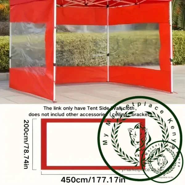 1 Piece Foldable Waterproof Transparent Awning Cover (Inner Frame Not Included), Great for Picnics and Socializing! - Image 6